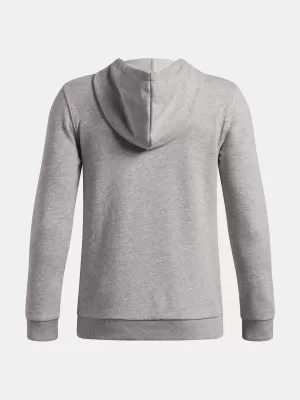 Fantovski pulover UNDER ARMOUR UA RIVAL LW 1/4 ZIP HOODIE 6009316-011 SIVA