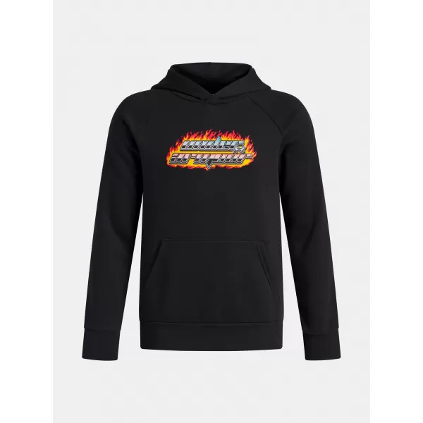  Fantovski pulover UNDER ARMOUR UA RIVAL FLC FLAMIN WDMRK HD 6003781-001 ČRNA 