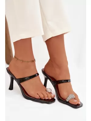 Ženske črpalke s peto BOTO LORISSA 41452 ČRNA