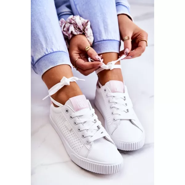 Ženske superge BIG STAR HH274073 WHITE/PINK Big Star Shoes 