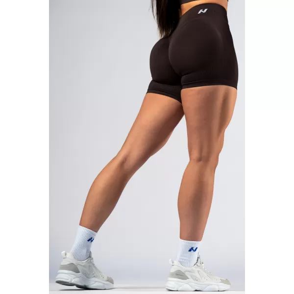  Push-up kratke hlače z visokim pasom POWER 893 TEMNO RJAVE Nebbia 