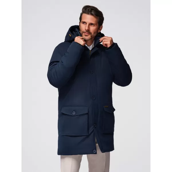  Moška parka OMBRE OM-JAPJ-0287 MORNARSKO MODRA 