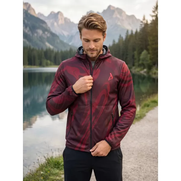  Moška vrhunska softshell jakna ALTISPORT VOJ/ALM072JACK01 VINO/RDEČA 