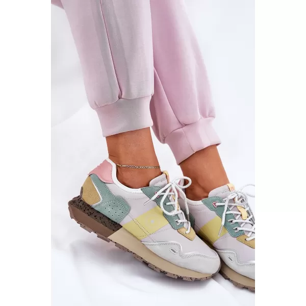  Ženski čevlji BIG STAR RR274244 YELLOW/GREY Big Star Shoes 