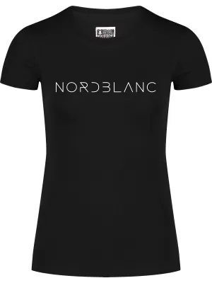 Ženska majica s kratkimi rokavi NORDBLANC GRASS NBSLT8169 ČRNA