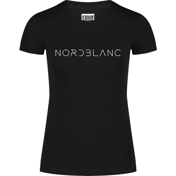  Ženska majica s kratkimi rokavi NORDBLANC GRASS NBSLT8169 ČRNA 