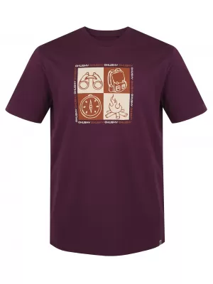 Moška majica s kratkimi rokavi HUSKY TEE SQUARE M VIJOLIČNA