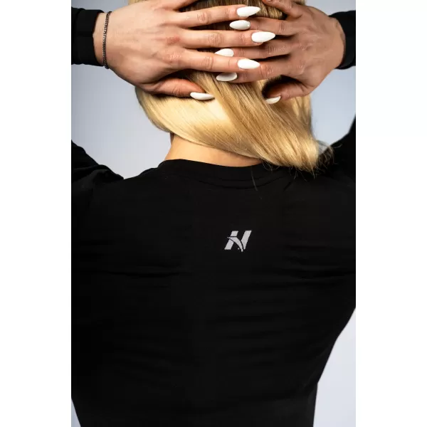  Brezšiven kratki top z dolgimi rokavi POWER 892 BLACK Nebbia 