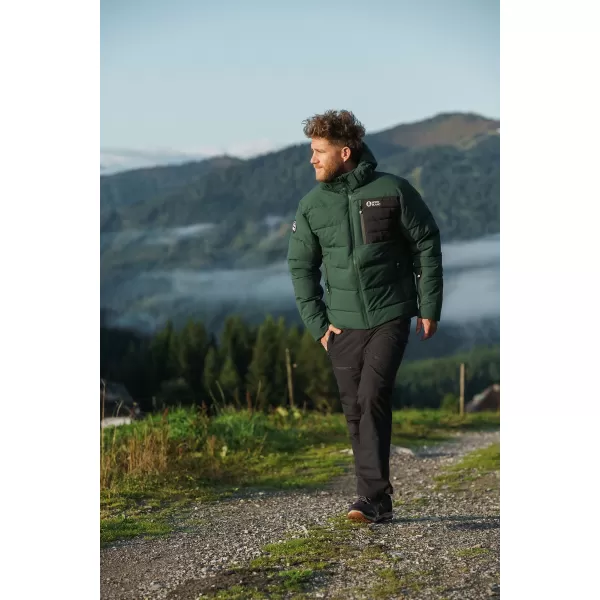  Moška zimska jakna NORDBLANC BRAMBLE NBWJM8258 TEMNO ZELENA 
