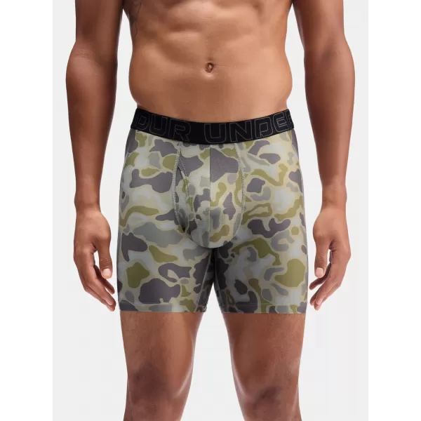  Moške boksarice UNDER ARMOUR UA PERFORMANCE TECH - PRINT 6IN - 1PK 1383875-069 TITAN 