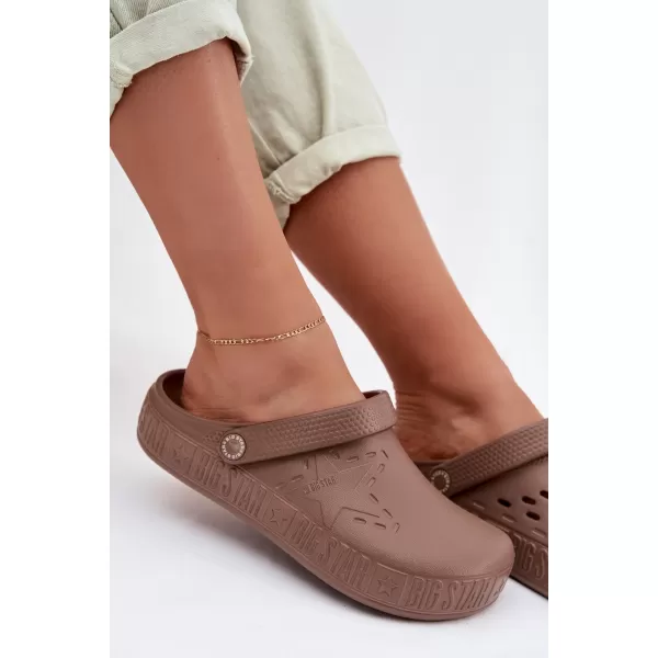 Ženski natikači BIG STAR TT274A085 BROWN/BEIGE Big Star Shoes 