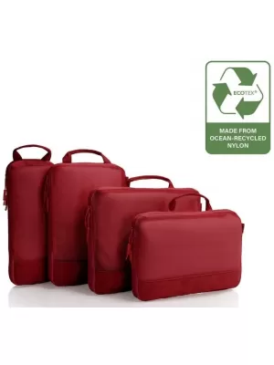 Kovček HEYS Ecotex Compression Packing Cube 4 Pc Set RDEČI JAVOR