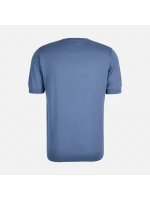 Moška majica s kratkimi rokavi GEOX KNIT G012315 MODRA