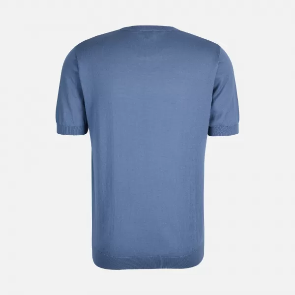  Moška majica s kratkimi rokavi GEOX KNIT G012315 MODRA 