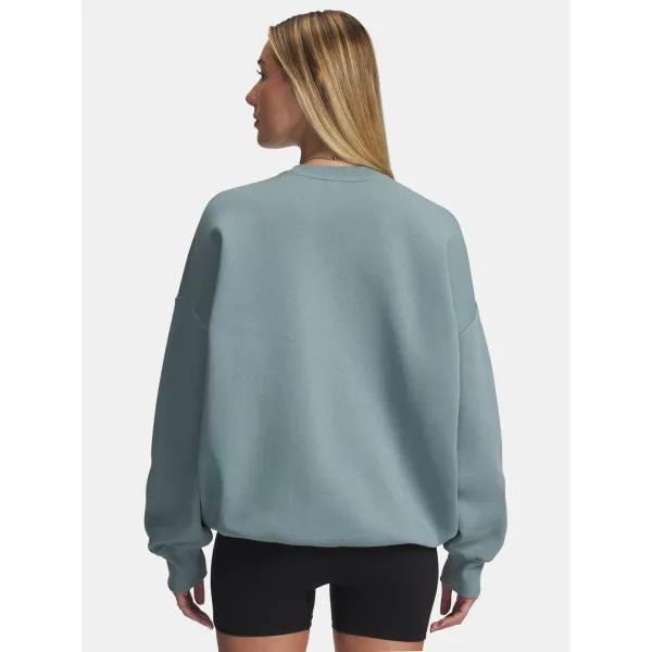  Ženski pulover UNDER ARMOUR RIVAL FLC OS VARSITY CREW 6007880-323 ZELENA 