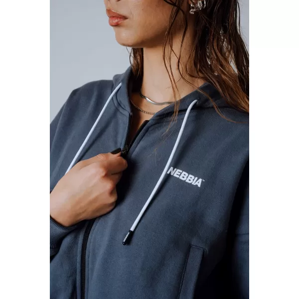  Pulover s kapuco na zadrgo POWER 895 SIVA Nebbia 