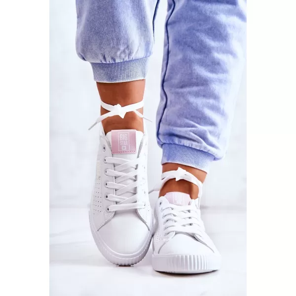  Ženske superge BIG STAR HH274073 WHITE/PINK Big Star Shoes 