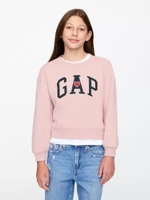 Otroški pulover GAP LOGO SWEATSHIRT 628718-00 PRIMITIVEN