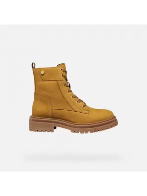 Ženski gležnjarji GEOX IRIDEA G009240 JANTAR