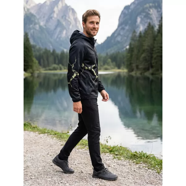 Moška vrhunska softshell jakna ALTISPORT VOJ/ALM129JACK01 ČRNA/VOJAŠKA 