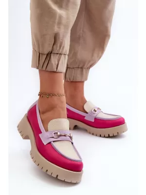 Ženski mokasini ZAZOO 3475 BEŽ/FUSCHIA/LILA