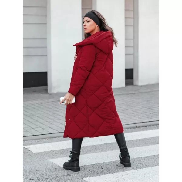  Ženski plašč DSTREET TY5479 BORDO 