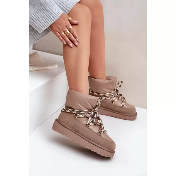  Ženski snežaki D.FRANKLIN DFSH375003 TAUPE 