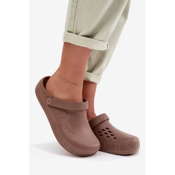  Ženski natikači BIG STAR TT274A085 BROWN/BEIGE Big Star Shoes 