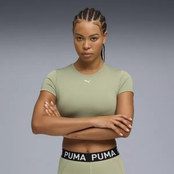  Ženska majica s kratkimi rokavi PUMA W STRONG TEE - SHORT 526805-82 LUKS VOJSKA 
