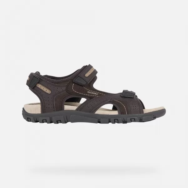  Moški sandali GEOX UOMO SANDAL STRADA G003039 TEMNO RJAVA 