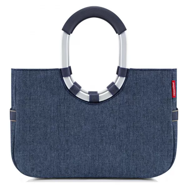  Torba REISENTHEL Loopshopper M TEMNO MODRA RIBJA KOST 