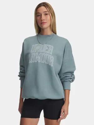 Ženski pulover UNDER ARMOUR RIVAL FLC OS VARSITY CREW 6007880-323 ZELENA