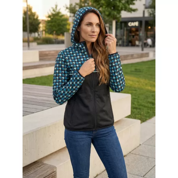  Ženska vrhunska softshell jakna ALTISPORT VOJ/ALW048JACK01 ČRNA IN MODRA 