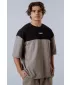 Oversized majica s kratkimi rokavi POWER 898 SVETLO RJAVA PEPELNA Nebbia
