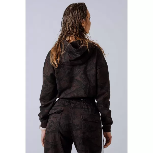  Pulover s kapuco na zadrgo POWER 895 TEMNO RJAV CAMO Nebbia 