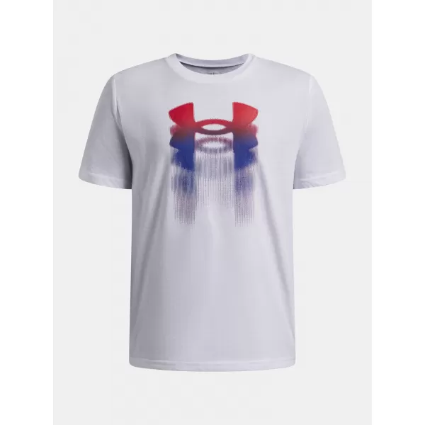  Fantovska majica s kratkimi rokavi UNDER ARMOUR B LOGO BLUR SS 6009280-100 BELA 