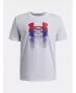 Fantovska majica s kratkimi rokavi UNDER ARMOUR B LOGO BLUR SS 6009280-100 BELA