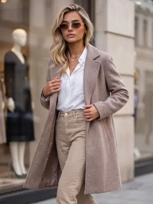 Ženski plašč DSTREET NY0815 FANGO