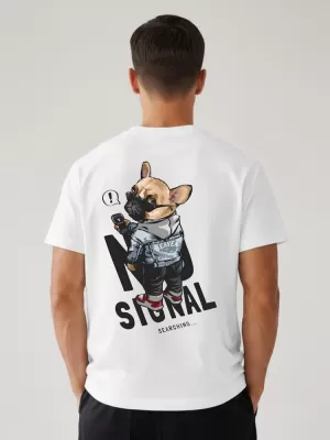 Moška majica s kratkimi rokavi DSTREET NX4009R-WH-O BELA