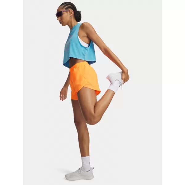  Ženske kratke hlače UNDER ARMOUR FLY BY 3 SHORTS 1382438-824 ORANŽNA 