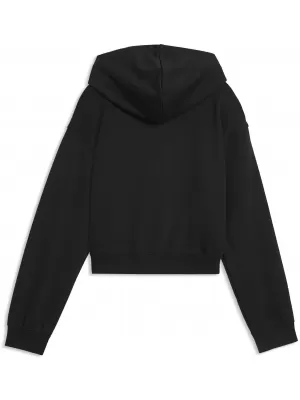 Otroški pulover PUMA ESS 2 COLOR NO. 1 LOGO SHORT LENGTH HOOD 68607255 PUMA ČRNA/SVETLA SIVKA