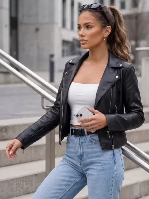 Ženska jakna DSTREET TY5718 ČRNA