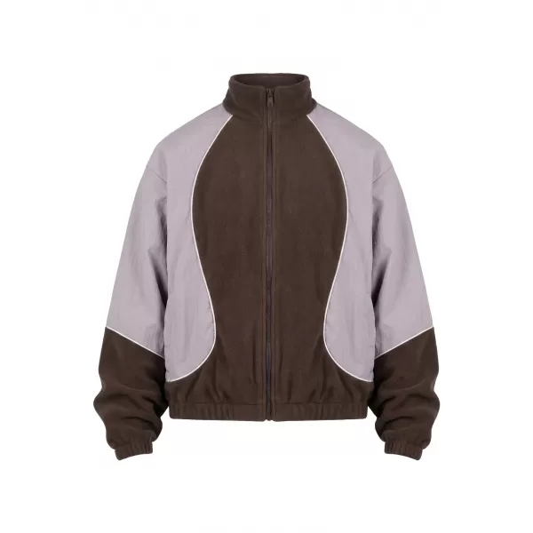  Moška trenirka jakna URBAN CLASSICS TB8602-23085 RJAVA/BLEDO LILA 
