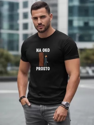 Moška majica s kratkimi rokavi DSTREET NX0107R-BK ČRNA
