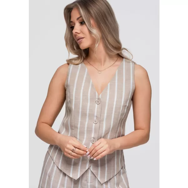  Ženski plašč OMBRE OW-VE-E0008 BEŽ 