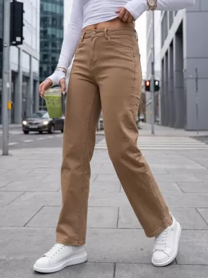 Ženske hlače DSTREET UY3095 KARAMELA