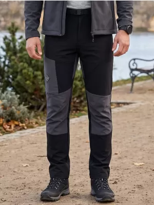 Moške softshell hlače ALPINE PRO AKAN 3 ČRNA