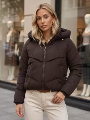 Ženska jakna DSTREET TY6080 RJAVA