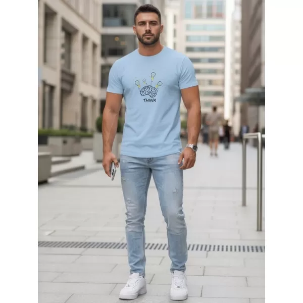  Moška majica s kratkimi rokavi DSTREET NX0149R-SK SVETLO MODRA 