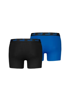 Moške boksarice PUMA ELEMENTS MEN BASIC BOXERS 2P 93875301 ČRNA/MODRA
